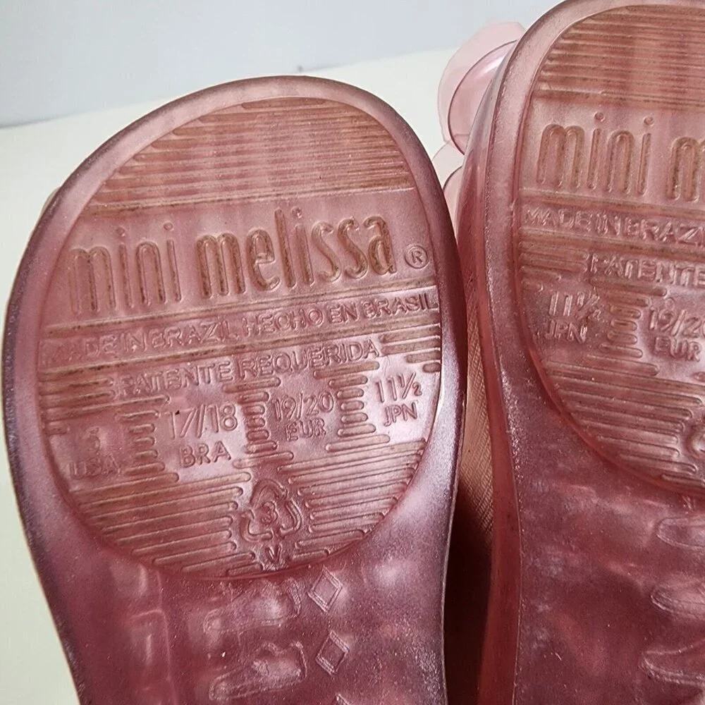 Mini Melissa Kids' Mini Ultragirl‎ Chic mary jane Flower Pink Toddler Size 5